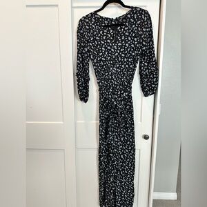 Long sleeve floral jumpsuit